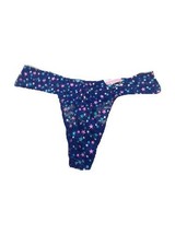 Jenni by Jennifer Moore Womens Intimate Lace Graphic Thong One Size Blue - £7.62 GBP