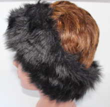 American Eagle Women&#39;s Black Faux Fur Fleece Lined Headband Ear Warmer One Size - £8.27 GBP