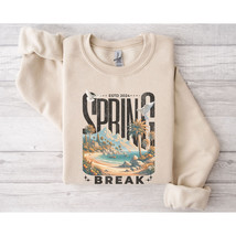 Custom Spring Break 2024 Unisex Sweatshirt, Vintage Retro Aesthetic, Beach Italy - £31.85 GBP