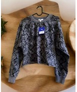 Joy Lab Black Snake Odyssey French Terry Crew Neck Pullover Sweatshirt S... - $376.00 MXN