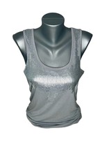 Gray and Silver Sequence Women&#39;s Tank Top A.n.a A New Approach Size Small  - £9.34 GBP