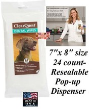 ClearQuest (same as Top Performance) PET Pro DENTAL 24 pc WIPE DISPENSER... - £8.80 GBP