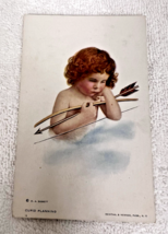 Vintage Cupid Planning Reinthal Newman Divided-Back Valentines Postcard - $4.46