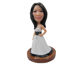 Custom Bobblehead Gorgeous Bride Wearing Elegant Strapless Gown - Wedding &amp; Coup - £69.58 GBP