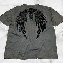 Men’s Rebel Spirit Charcoal Black Burnout S/S Tee Shirt - £77.90 GBP