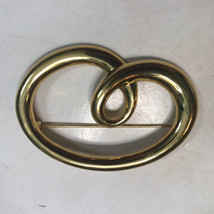 Vintage Monet Gold Tone Heart Brooch - £10.94 GBP