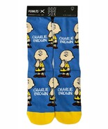ODD SOX Knits CHARLIE BROWN Blue Cotton Blend Thick Crew Socks Men&#39;s NWT - $20.50 CAD