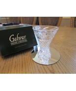 Galway 25523 Irish Crystal Waisted Vase 4&quot; Leah Boxed Ireland w/box tag - $443.88 MXN