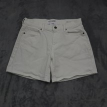 Banana Republic Shorts Womens 26 White Premium Denim Super Soft Stretch Roll Up - £20.55 GBP