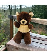 Brooklyn Toy Company Vtg 1982 Musical Brown Teddy Bear Brown Eyes Korea ... - $38.12 CAD