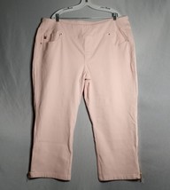 Belle Kim Gravel Women&#39;s Light Peach Stretch Capri Pants Size 24W - £15.82 GBP
