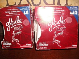 Glade Plugins Scented Oil Refills Apple Cinnamon Brown Sugar Winter Collection - £12.31 GBP