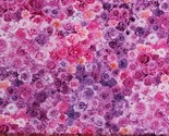 Cotton Roses Pink Purple Flowers Floral Love Fabric Print by the Yard D3... - £11.17 GBP