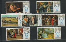 Umm Al Qiwain Arab Repubiic 1969 Very Fine Used Ng Stamps Set &quot; Art &quot; - £0.71 GBP