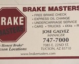 Western Break Masters Vintage Business Card Tucson Arizona bc2 - £3.09 GBP