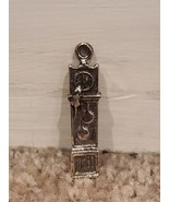 Vintage Reed &amp; Barton Grandfather Clock/Mouse Silver Plated Charm for Ne... - $34.99
