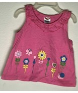 Fisher Price Kids Girl&#39;s Sleeveless Pink Floral Design Blouse 12 Months - £5.95 GBP
