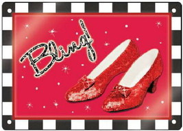 The Wizard of Oz Ruby Slippers &quot;Bling!&quot; 8.25 x 11.5&quot; Metal Tin Sign NEW ... - $9.74