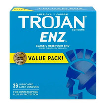 TROJAN ENZ Lubricated Condoms, 36 Count Value Pack Exp 01/2025 - £13.18 GBP