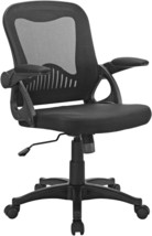 Black Flip-Up Arm Ergonomic Computer Desk Office Chair By Modway Advance. - £84.66 GBP