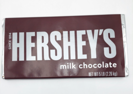 Hershey&#39;s Milk Chocolate 5 lb Bar Giant Souvenir Candy Five Pound 18&quot; - £46.01 GBP