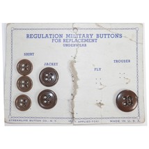Vtg Regulation Military Buttons For Replacement Shir Jacket Trouser Stre... - $168.53 MXN