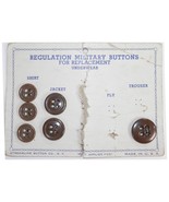 Vtg Regulation Military Buttons For Replacement Shir Jacket Trouser Stre... - $168.53 MXN