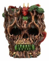 Forest Ent Treant Skull with Dragon Statue 5.5&#39;L Greenman Dungeons and Dragons - £26.27 GBP