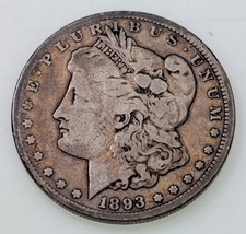 1893-CC $1 Silver Morgan Dollar in Good Condition Full Strong Rims Natural Color - $445.49