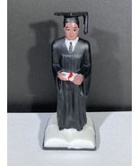 Vintage African American Man Graduate Cake Topper Black Robe Accents Boy... - £3.56 GBP