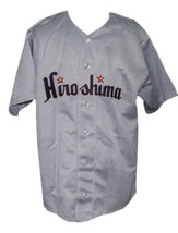 Hiroshima Carp Retro Baseball Jersey 1953 Button Down Grey Any Size - £32.16 GBP