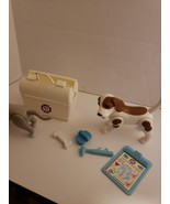 1995 Mattel Barbie Veterinarian Pet Doctor Grey Cat Spotted Dog (no doll) - $20.37 CAD