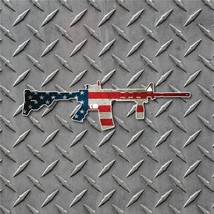 AR-15 American Flag Vinyl Decal Sticker - AR15 Firearm 2nd Amend Indoor Outdoor - £4.62 GBP