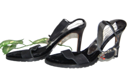 Donald J Pliner Women Black Open Toe Suede Italy Shoes Sandals Size 7 - £42.96 GBP
