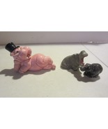 Vintage miniature ceramic  Mama and bay Hippopotamus and more - £26.64 GBP