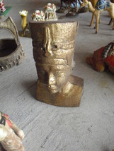 Vintage Heavy Cast Iron Nefertiti Egyptian Bust Bank  LOOK - $123.75