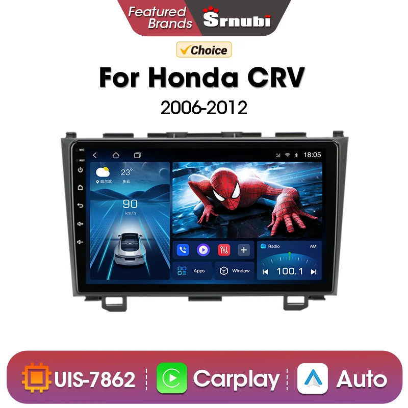 Srnubi Android 12 Car Radio For Honda CR-V 3 RE CRV 2007-2011 Multimedia... - $94.43+