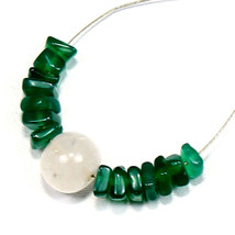 Rose Quartz Round Green Onyx Choki Smooth Beads Briolette Natural Loose Gemstone - £2.72 GBP