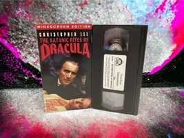 The Satanic Rites of Dracula VHS Horror Christopher Lee Widescreen -Rare Version - £19.75 GBP