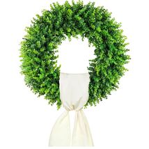 Handcrafted 20'' Green Boxwood Wreath - Perfect for All Seasons &amp; Occasions - $92.02