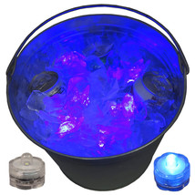 Super Bowl Party Beer Ice Bucket Lights Submersible LED Bright Festive 36 Blue - £36.31 GBP