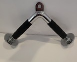 Power Guidance V Shape Tricep Pull Down Silver Rubber Coated - $39.57