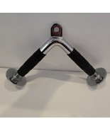 Power Guidance V Shape Tricep Pull Down Silver Rubber Coated - $54.27 CAD