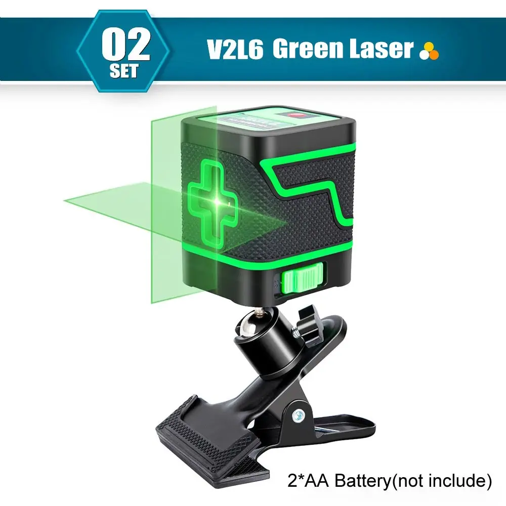 Mini 2 Lines Cross Line Laser Green Laser Level 1V1H Super Powerful Lase... - $10,635.43 MXN