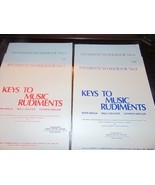 Keys to Music Rudiments: STUDENTS WORKBOOK #1,2,3,4 Textbook FREE SHIPPING - $18.69