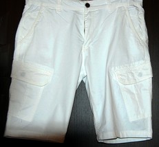 Xios Men&#39;s Sport Cargo White Cotton Modern Fit Shorts Size 36 W NEW - £25.43 GBP