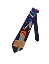 Roberto Cellini Men&#39;s Woodworking Necktie - Blue - One Size Neck Tie - £15.81 GBP