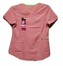 Scrubstar Women&#39;s Scrub Top Solid Active V-Neck Peaches &amp; Cream Color Size XS  - £11.48 GBP