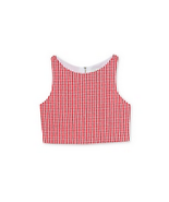Rare Editions Girls Red Gingham Seersucker Top - $6.96 CAD