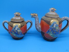 Ornate Dragon Teapot And Covered Sugar Dish - $29.00